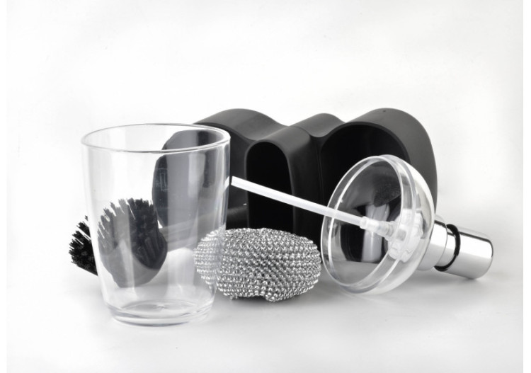 Distributeur BASIC KITCHEN - 480ml en silicone gris - HTWM4234-CX - Cookini By Mondex 2