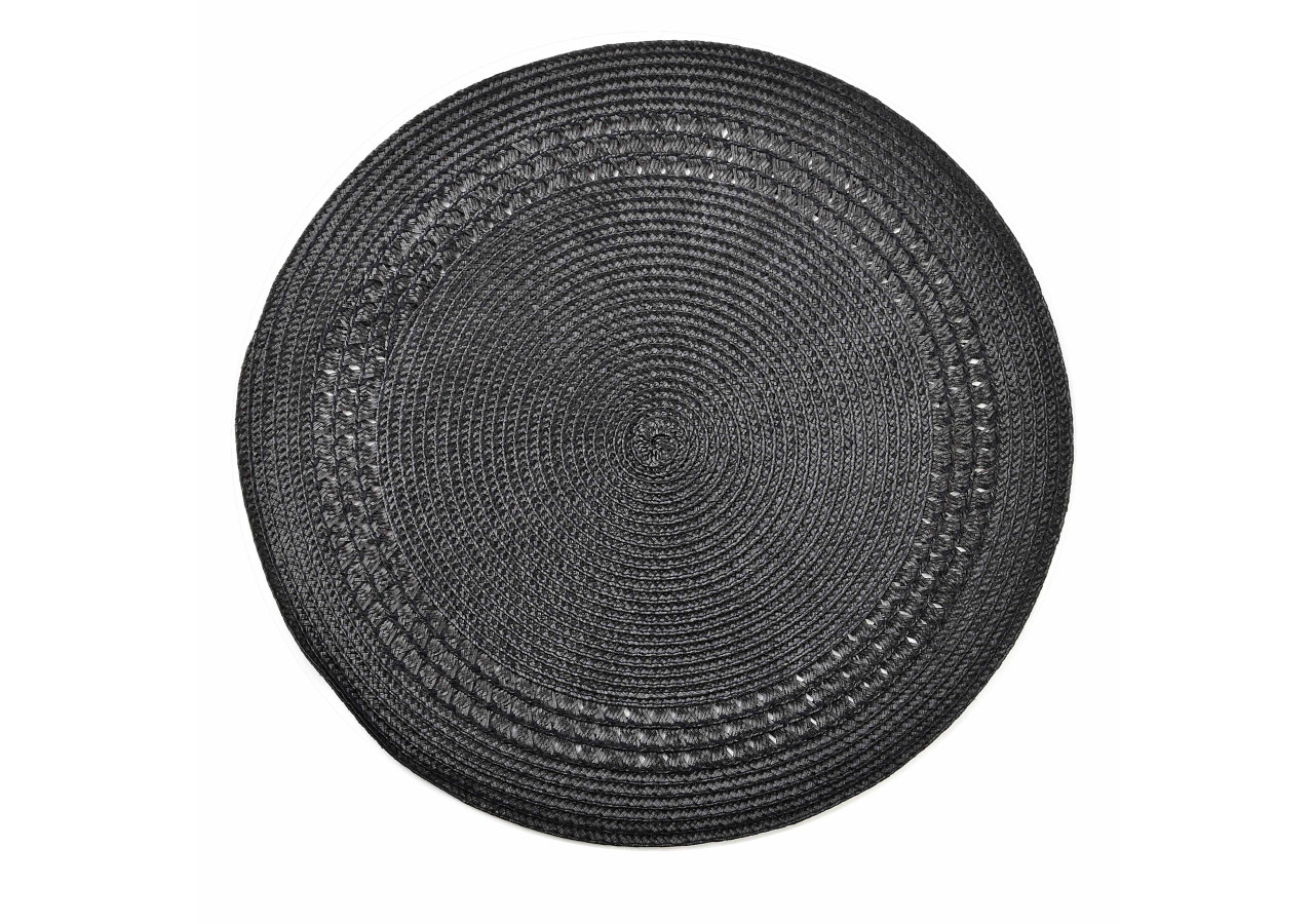 MANDY Nappe de table noire - 38cm - HTA8867-PROM - Mondex