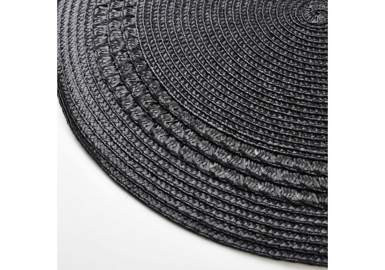 MANDY Nappe de table noire - 38cm - HTA8867-PROM - Mondex