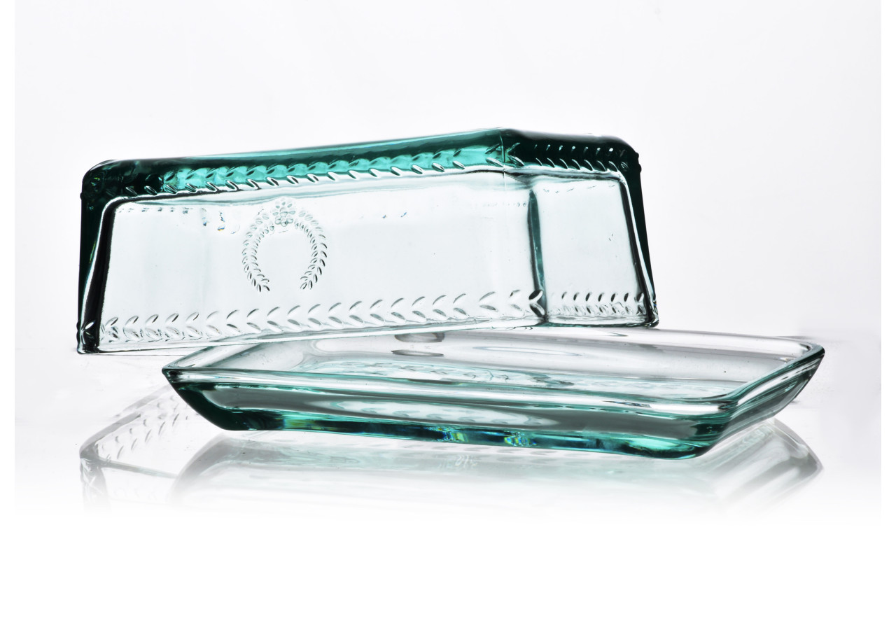 Beurrier en verre ECILA LIGHT - 17x9,7x7,5cm couleur turquoise - HTID9925-PROM - Allesken