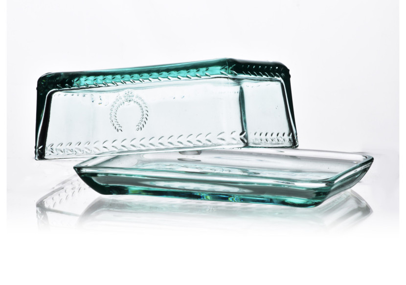 Beurrier en verre ECILA LIGHT - 17x9,7x7,5cm couleur turquoise - HTID9925-PROM - Allesken