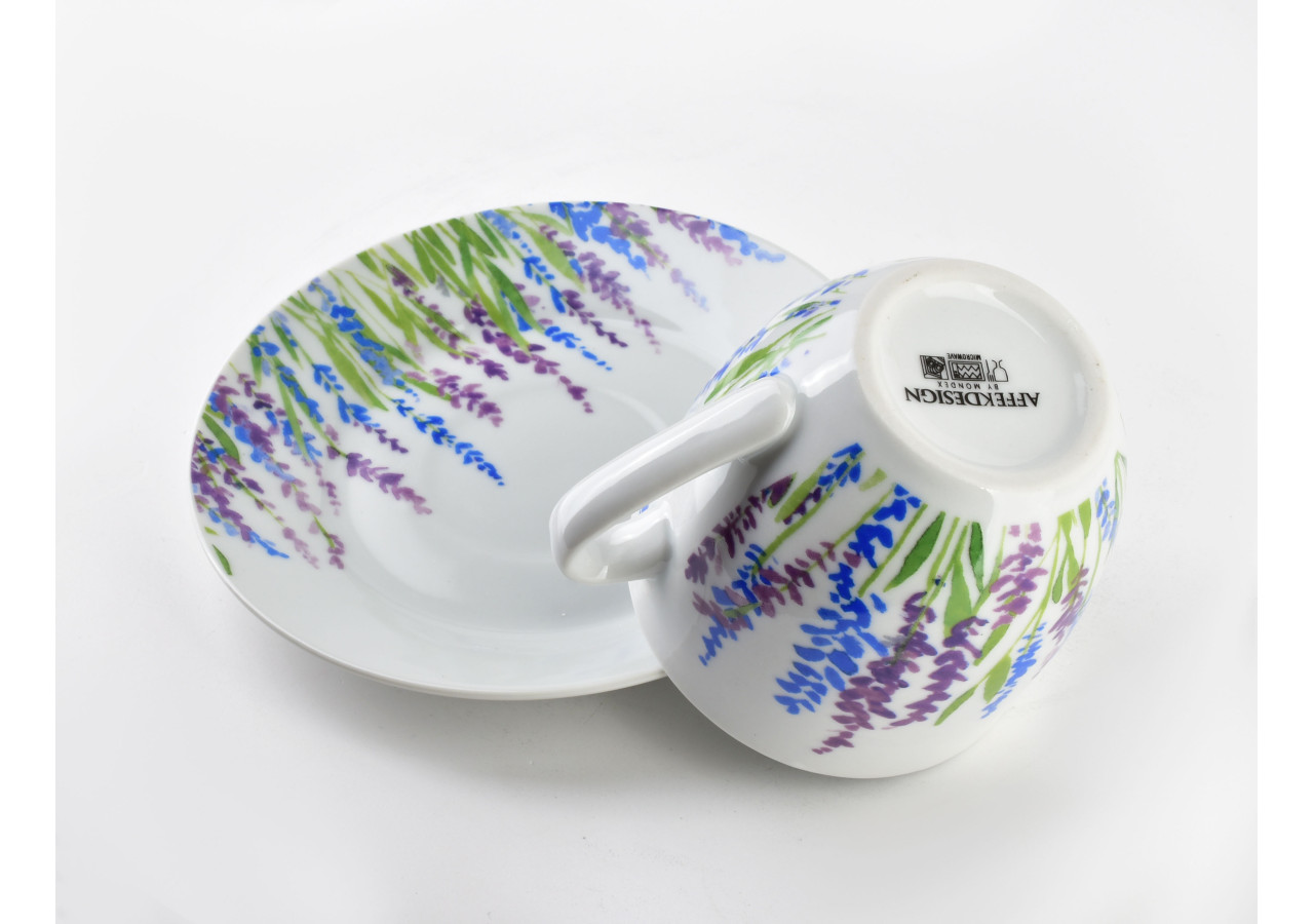 Ensemble JOY de 6 tasses avec soucoupe - 250ml - HTTC5601-PROM - Mondex