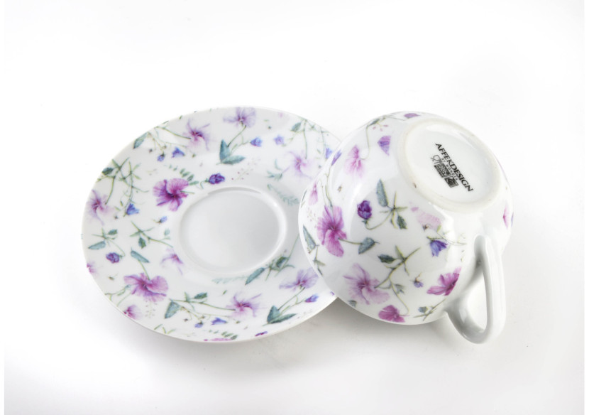 Ensemble de 2 tasses JOY - Porcelaine 245 ml avec soucoupes - HTTC5687-PROM - Affekdesign By Mondex Ensemble de 2 tasses JOY - Porcelaine 245 ml avec soucoupes - HTTC5687-PROM - Affekdesign By Mondex