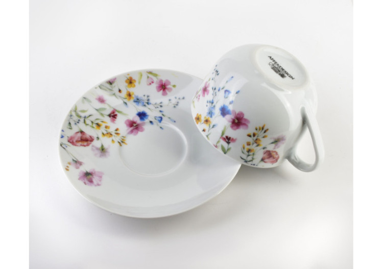 Ensemble de 2 tasses JOY - Porcelaine 245 ml avec soucoupes - HTTC5700-PROM - Affekdesign By Mondex 2