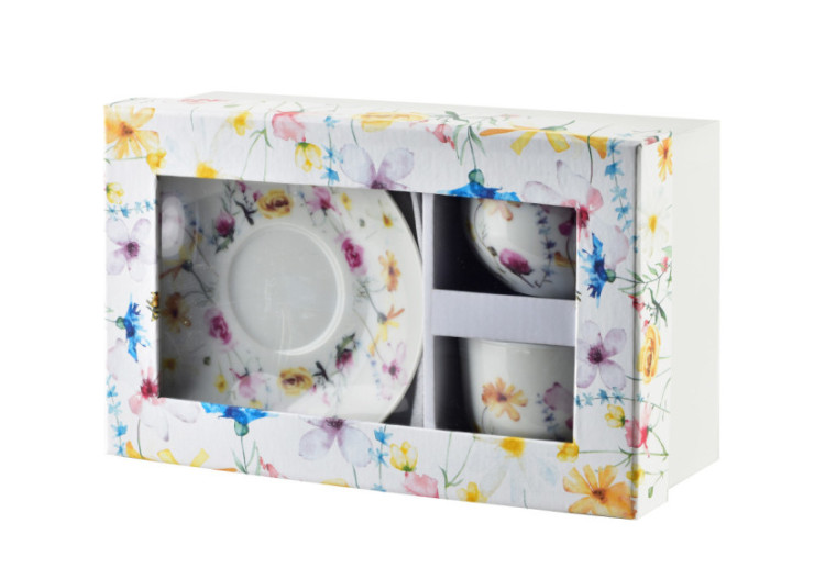 Ensemble de 2 tasses JOY - Porcelaine 245 ml avec soucoupes - HTTC5724-PROM - Affekdesign By Mondex 2