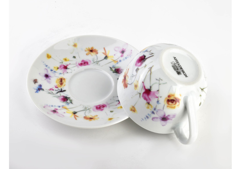 Ensemble de 2 tasses JOY - Porcelaine 245 ml avec soucoupes - HTTC5724-PROM - Affekdesign By Mondex Ensemble de 2 tasses JOY - Porcelaine 245 ml avec soucoupes - HTTC5724-PROM - Affekdesign By Mondex