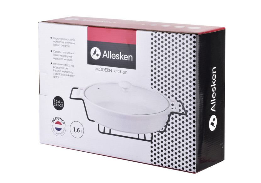 Naczynie MODERN KITCHEN - 1,6L avec réchaud 33,2x22xh6,6cm - HTN5816-PROM - Allesken Naczynie MODERN KITCHEN - 1,6L avec réchaud 33,2x22xh6,6cm - HTN5816-PROM - Allesken