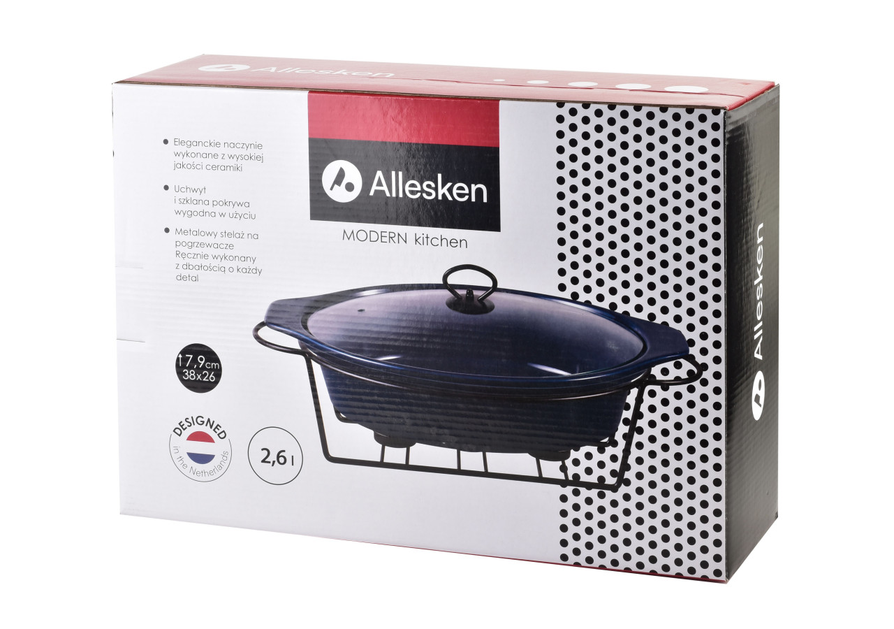 Naczynie MODERN KITCHEN - 2,6L avec réchaud 34x25xh17cm - HTN5519-PROM - Allesken