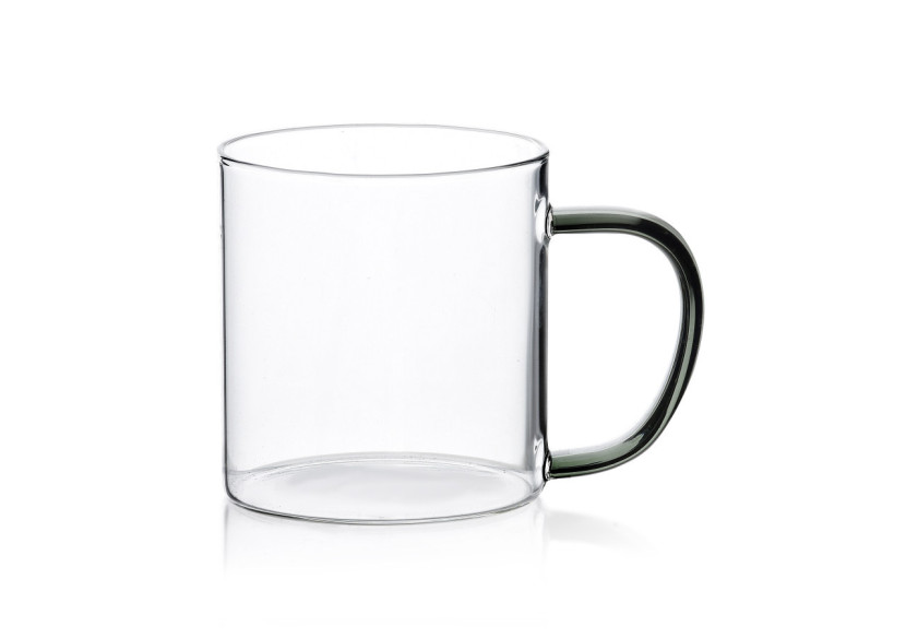 Mug PETER BLACK - Verre borosilicate 450ml 8,3x12,5xh9cm - HTID8381 - Allesken
