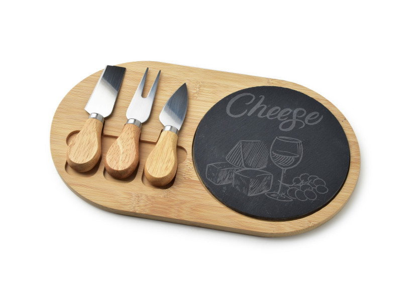 Planche à Servir MODERN KITCHEN - Bois et Ardoise 30x18x1cm - HTXD9883-PROM - Mondex