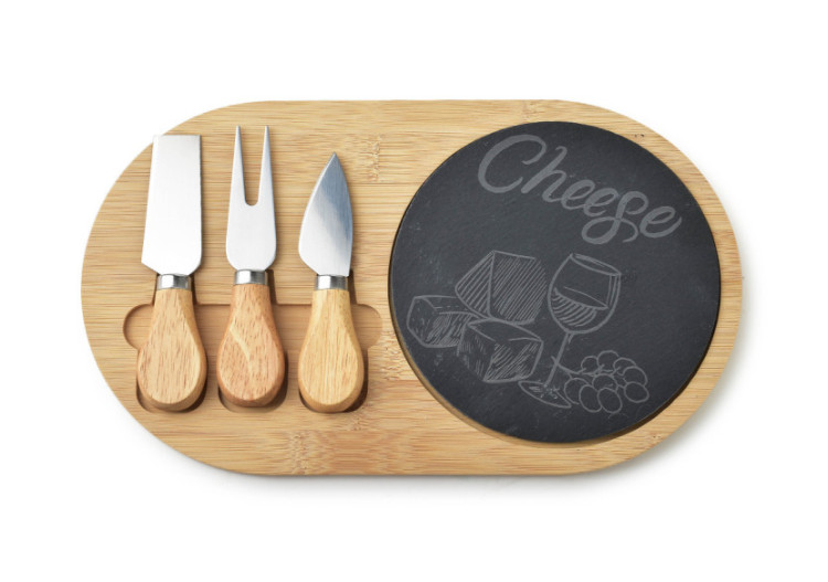 Planche à Servir MODERN KITCHEN - Bois et Ardoise 30x18x1cm - HTXD9883-PROM - Mondex 2