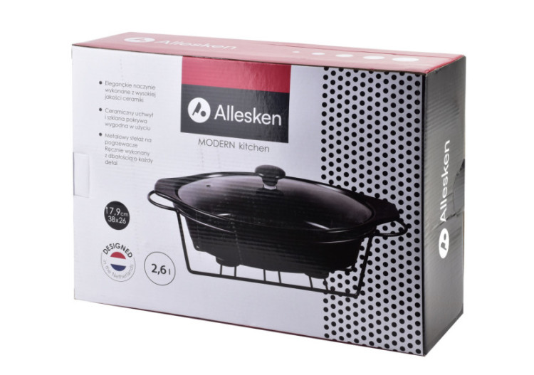 Plat avec Réchaud MODERN KITCHEN - 2,6L 38 x 26 x 7,9 cm - HTN0018-PROM - Allesken 2