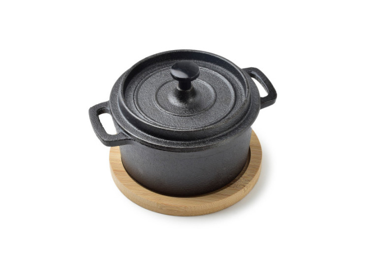 Mini Cocotte en fonte LUXE - 14x11xh10cm - HTXD9968 - Mondex