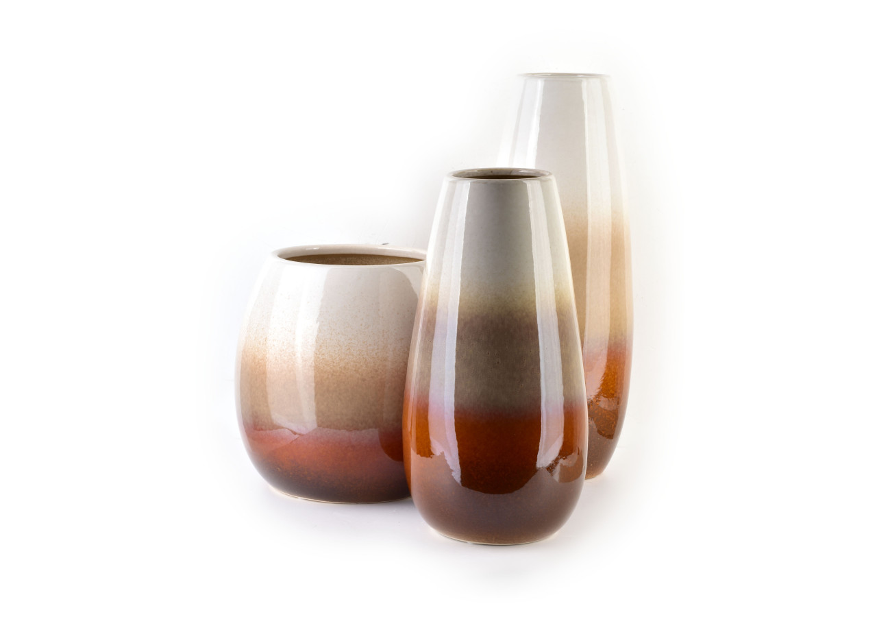 Vase YANDA GREY - Design exceptionnel 13x19xh19cm - HTTS4994 - Mondex