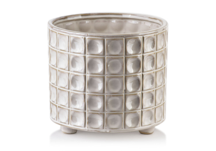 Vase VIENNA - Céramique beige 17 x 17 x 15,5 cm - HTTS5151 - Mondex