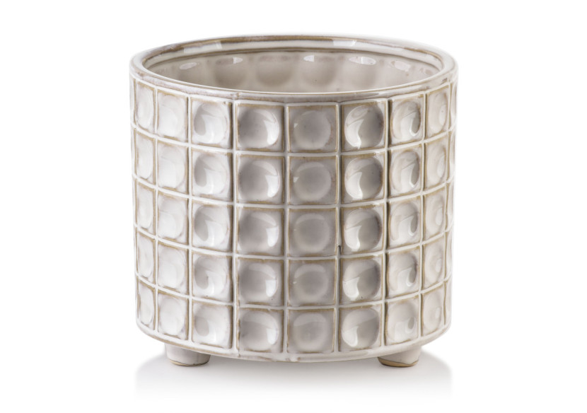 Vase VIENNA - Céramique beige 17 x 17 x 15,5 cm - HTTS5151 - Mondex Vase VIENNA - Céramique beige 17 x 17 x 15,5 cm - HTTS5151 - Mondex