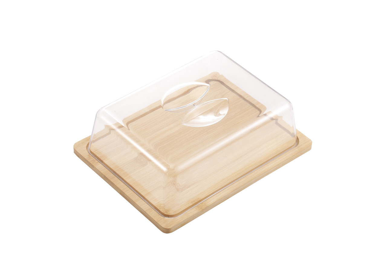 Plateau rectangulaire MODERN KITCHEN - 24 x 18 x 7,7 cm avec couvercle en bambou - HTXD0124 - Allesken