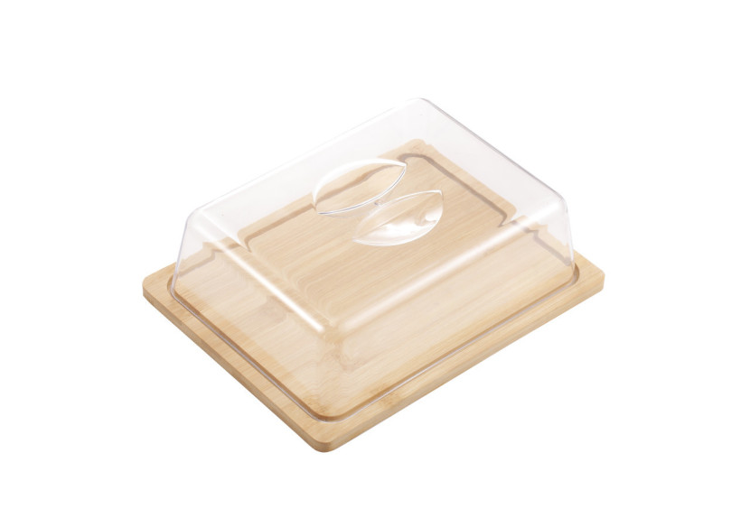 Plateau rectangulaire MODERN KITCHEN - 24 x 18 x 7,7 cm avec couvercle en bambou - HTXD0124 - Allesken