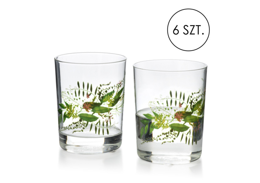 Ensemble de 6 verres IDYLLIC - 420ml avec motif floral - HTID1305-PROM - Allesken Ensemble de 6 verres IDYLLIC - 420ml avec motif floral - HTID1305-PROM - Allesken