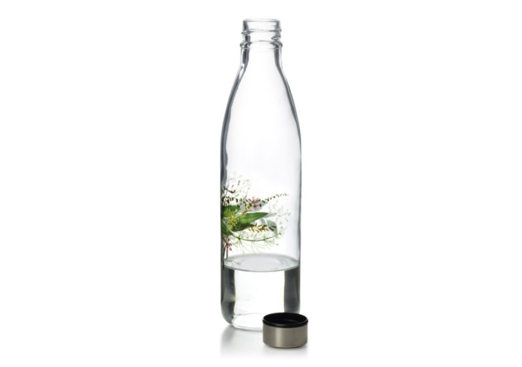 Bouteille HOLLIE IDYLLIC - Verre 1000ml avec motif floral - HTID1312 - Allesken 2