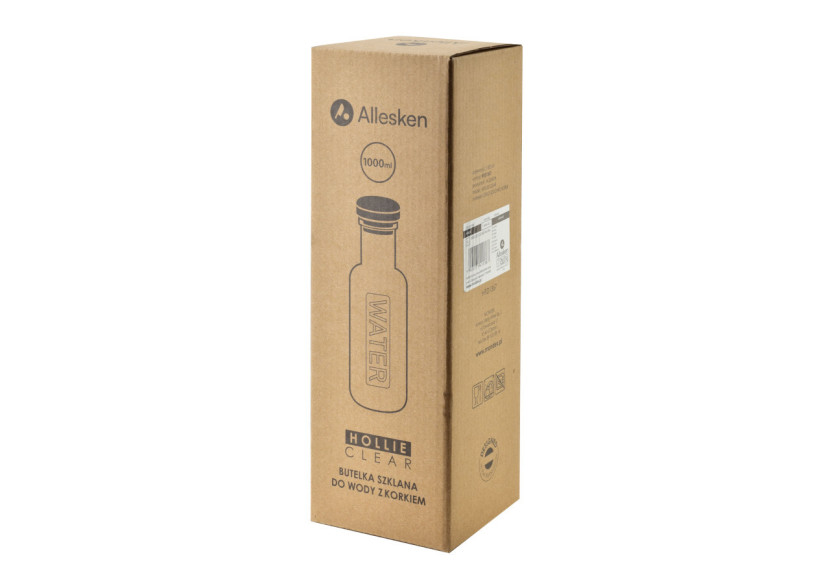 Bouteille HOLLIE CLEAR - Verre 1L avec bouchon - HTID1367 - Allesken