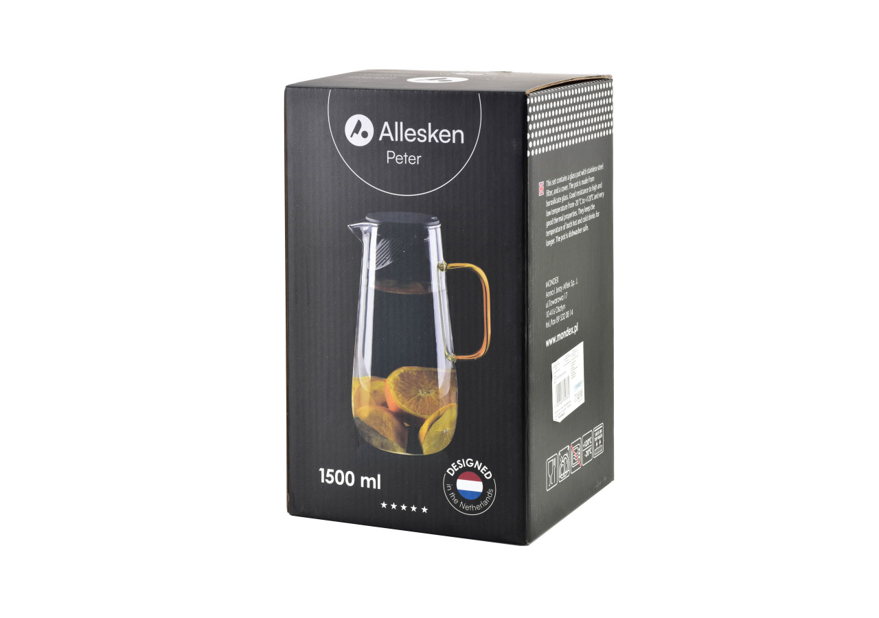 Carafe en Verre PETER - 1,5L avec Filtre - HTID0362 - Affekdesign By Mondex