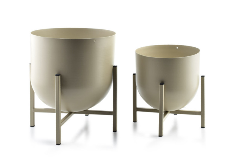 Pots SWEN BEIGE - Ensemble de 2 pièces 24cm x 26cm et 18.5cm x 21cm - HTOP7440 - Mondex