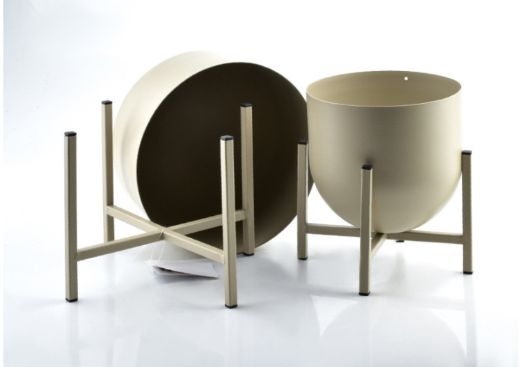 Pots SWEN BEIGE - Ensemble de 2 pièces 24cm x 26cm et 18.5cm x 21cm - HTOP7440 - Mondex 2