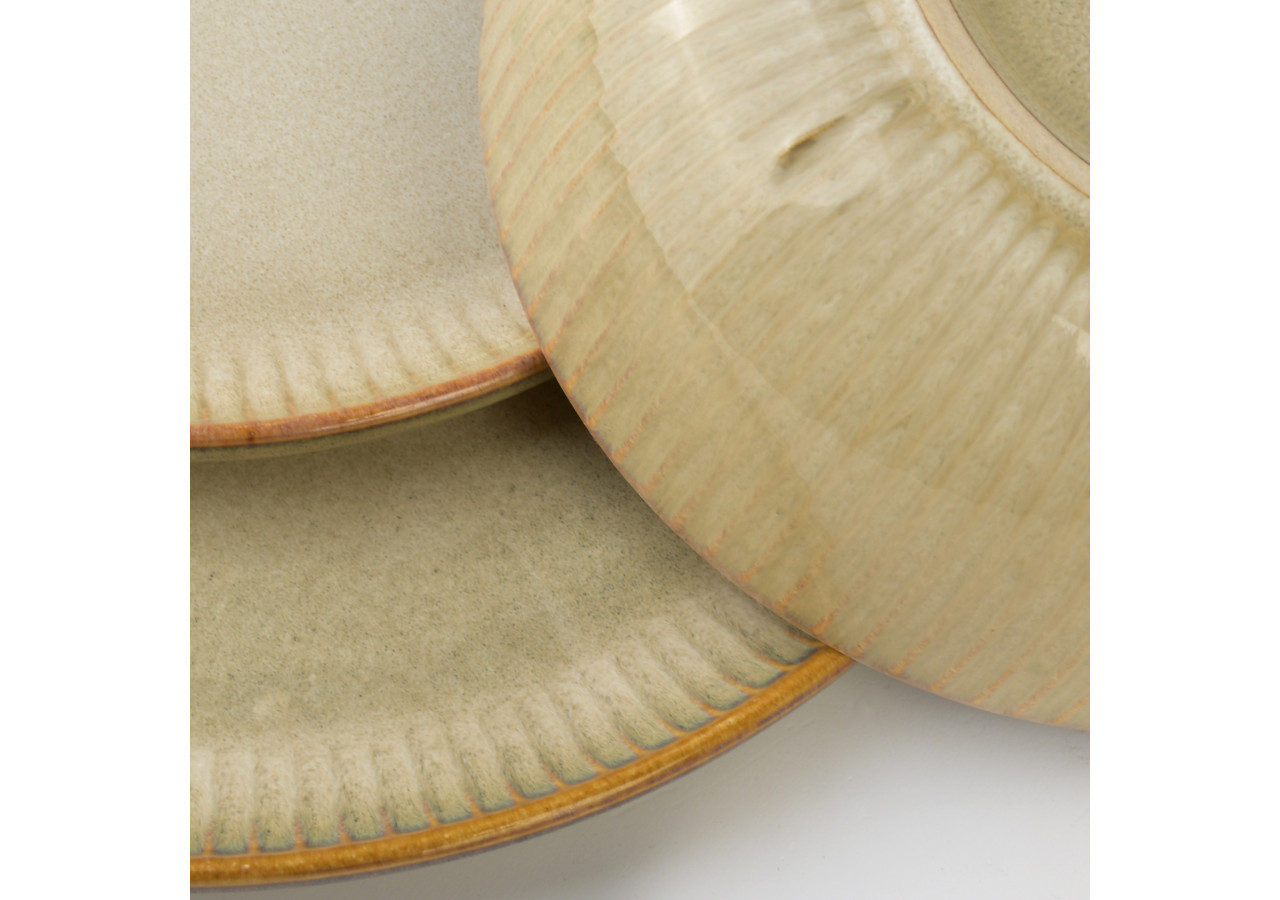 Assiette à dessert BASIC NATURE - 22 cm en céramique - HTNA9813 - Mondex