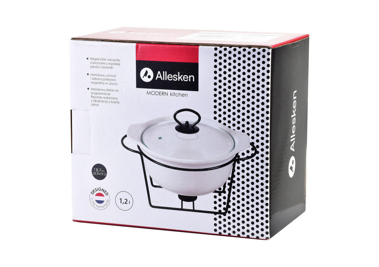 Plat Chauffant MODERN KITCHEN - 1,2L, 22,9x19,3xH8,7cm - HTN0833-PROM - Allesken