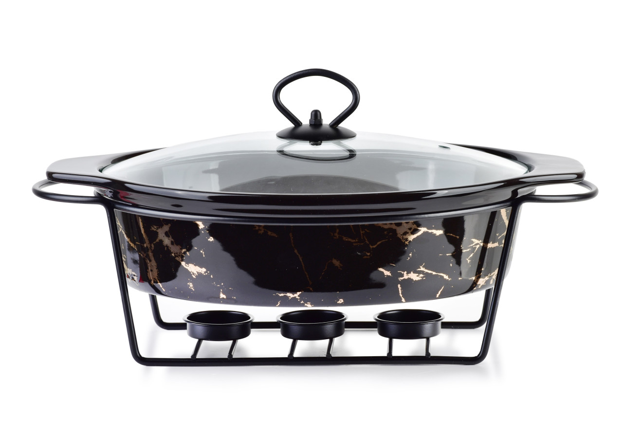 Plat Chauffant MODERN KITCHEN - Ovale 1,6L 33,1 x 22,2 x H7cm - HTN0888-PROM - Allesken