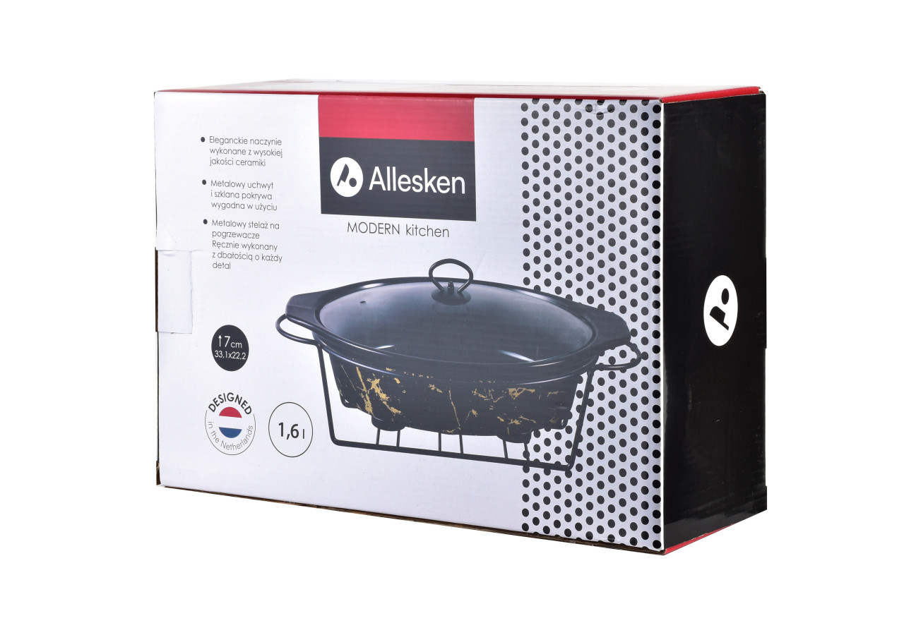 Plat Chauffant MODERN KITCHEN - Ovale 1,6L 33,1 x 22,2 x H7cm - HTN0888-PROM - Allesken