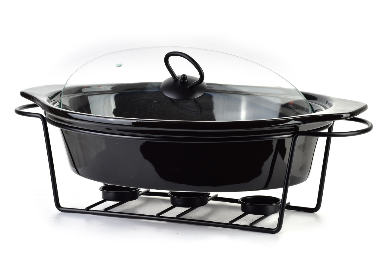 Plat Chauffant MODERN KITCHEN - Ovale 2,6L 38 x 26 x H7,9cm - HTN0895-PROM - Allesken