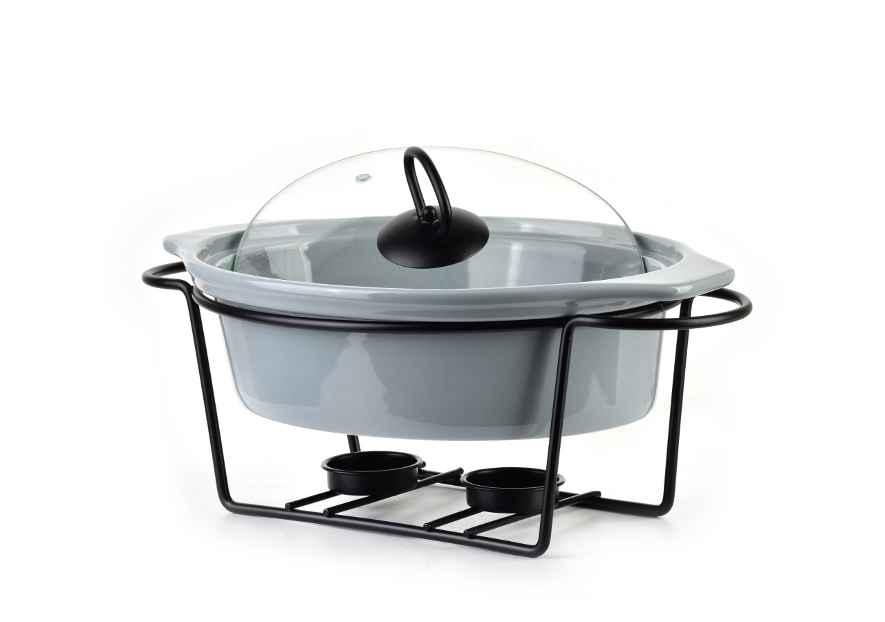 Plat MODERN KITCHEN - 1,25L avec chauffe-plat 27,5x18,9xH6,6cm - HTN0949-PROM - Allesken