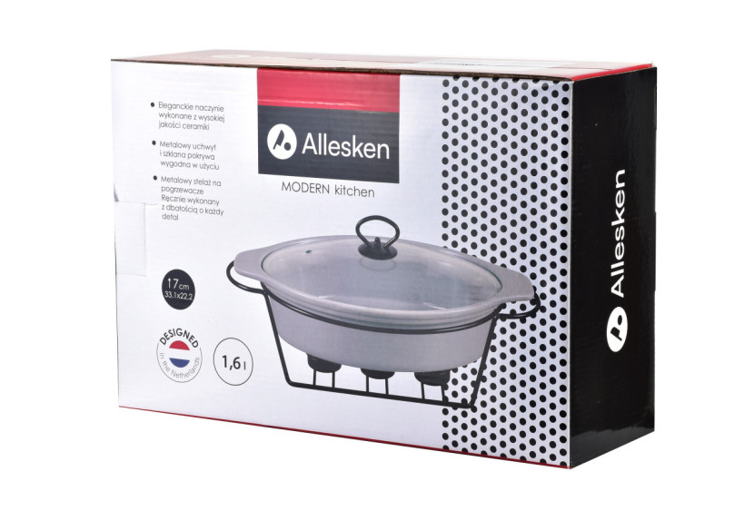Plat MODERN KITCHEN - 1,6L avec chauffe-plat 33,1x22,2xH7cm - HTN0956-PROM - Allesken Plat MODERN KITCHEN - 1,6L avec chauffe-plat 33,1x22,2xH7cm - HTN0956-PROM - Allesken