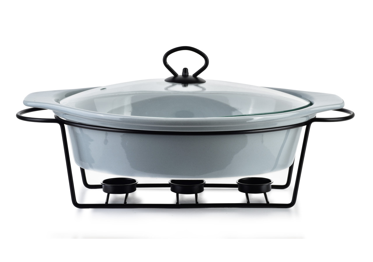 Plat MODERN KITCHEN - 2,6L avec chauffe-plat 38x26xH7,9cm - HTN0963-PROM - Allesken