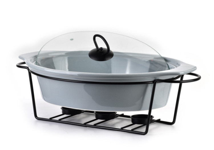 Plat MODERN KITCHEN - 2,6L avec chauffe-plat 38x26xH7,9cm - HTN0963-PROM - Allesken 2