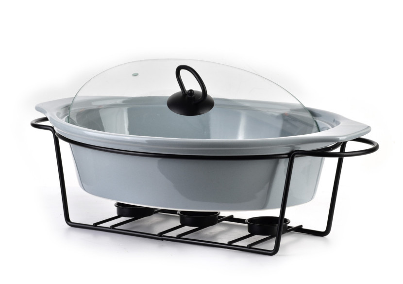 Plat MODERN KITCHEN - 2,6L avec chauffe-plat 38x26xH7,9cm - HTN0963-PROM - Allesken