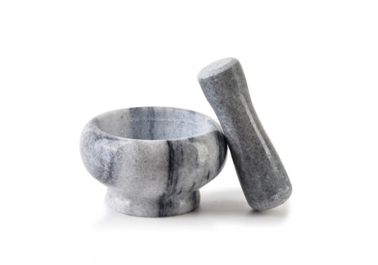 Mortier en Pierre Naturelle - 9 cm avec Motifs - HTUA9232 - Allesken