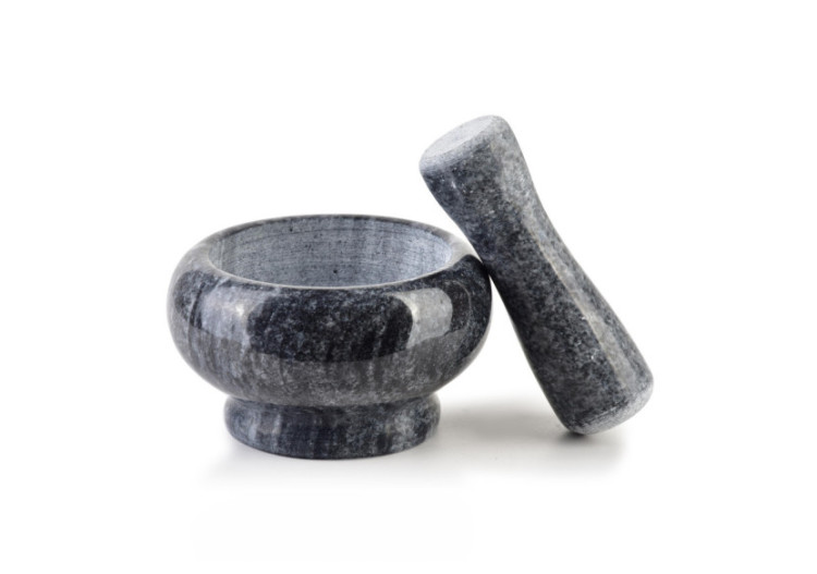 Mortier en Pierre Naturelle - 9 cm Détails Élégants - HTUA9249 - Allesken