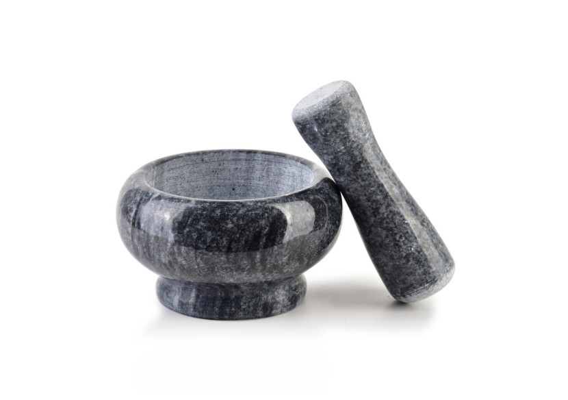 Mortier en Pierre Naturelle - 9 cm Détails Élégants - HTUA9249 - Allesken