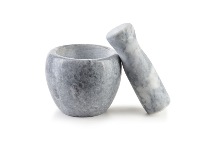 Mortier en Pierre Naturelle - 9 x 8,5 cm, Design Élegant - HTUA9539 - Allesken