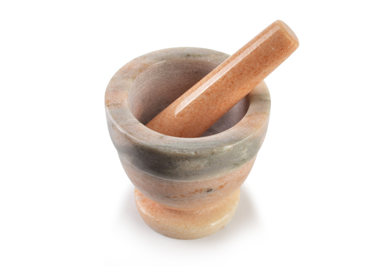 Mortier en Pierre - 10 x 10 cm, Pour Épices Fraîches - HTUA9560 - Allesken