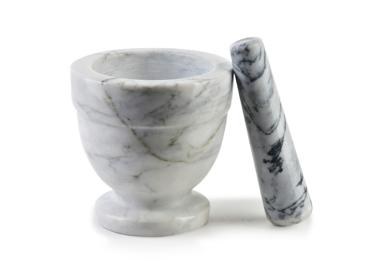 Mortier en Marbre - 10 x 10 cm, Élégance et Durabilité - HTUA9577 - Allesken