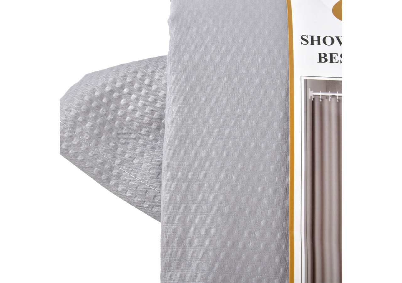 Rideau de Douche ZAC GREY - 180x180cm - HTUA0757 - Bathlab By Mondex