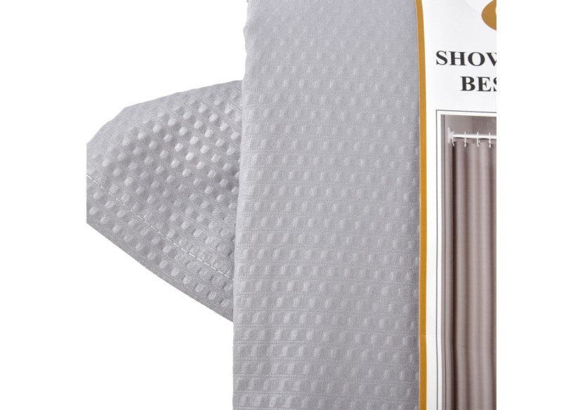 Rideau de Douche ZAC GREY - 180x180cm - HTUA0757 - Bathlab By Mondex Rideau de Douche ZAC GREY - 180x180cm - HTUA0757 - Bathlab By Mondex