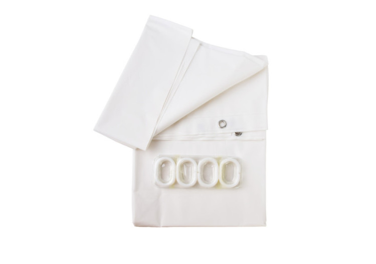 Rideau de douche ZAC WHITE - 180x180cm avec 12 œillets - HTUA0764 - Bathlab By Mondex 2