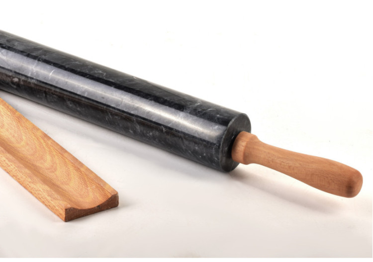 Rouleau à pâtisserie MODERN KITCHEN - Pierre naturelle avec poignées en bois 46x5,5cm - HTUA9683 - Allesken 2