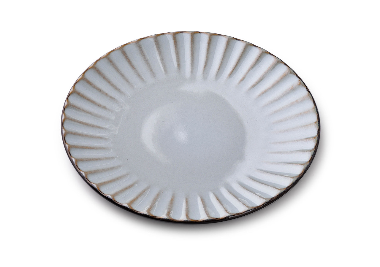 Assiette de Dessert EVIE GREY - 20xH2cm - HTPW4883-PROM - Mondex