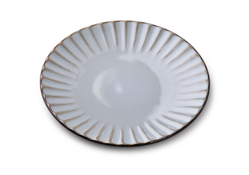 Assiette de Dessert EVIE GREY - 20xH2cm - HTPW4883-PROM - Mondex Assiette de Dessert EVIE GREY - 20xH2cm - HTPW4883-PROM - Mondex